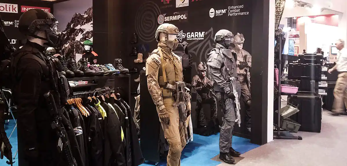 NFM combat clothing at SICUR tradeshow in Madrid