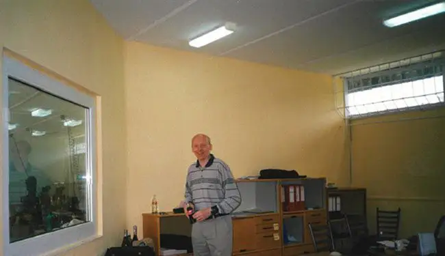 Walter Øverland in Potęgowo office