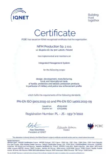 Certificate Integrated Management System - IQnet (2022)